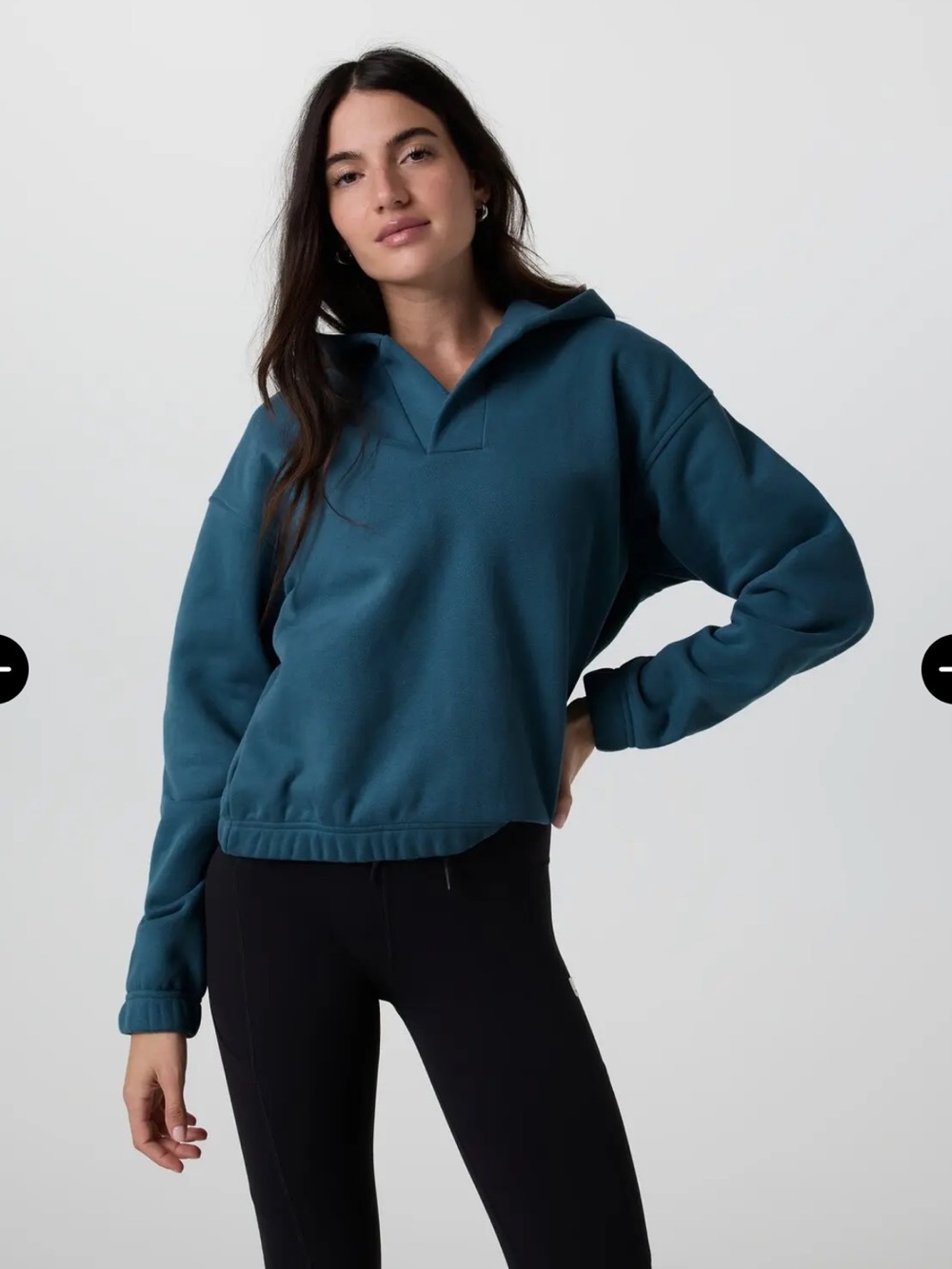Vuori Restore Notch Hoodie Light Tidal Teal Blue Size Large